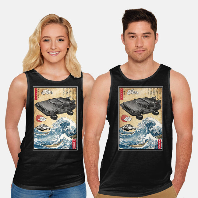 Time Machine Woodblock-Unisex-Basic-Tank-DrMonekers