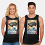 Time Machine Woodblock-Unisex-Basic-Tank-DrMonekers