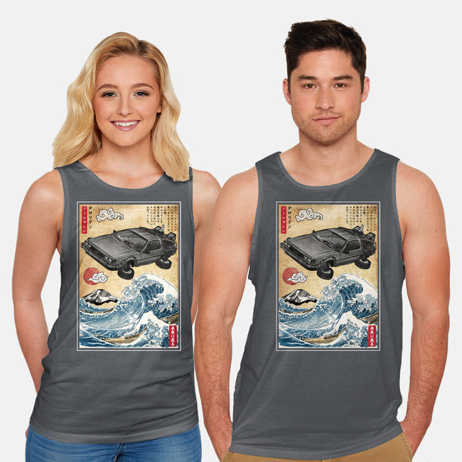 Time Machine Woodblock-Unisex-Basic-Tank-DrMonekers