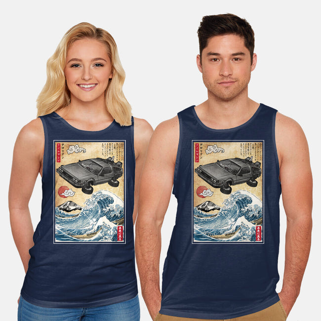 Time Machine Woodblock-Unisex-Basic-Tank-DrMonekers