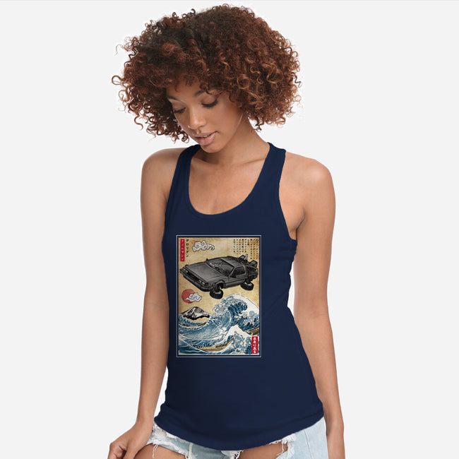 Time Machine Woodblock-Womens-Racerback-Tank-DrMonekers