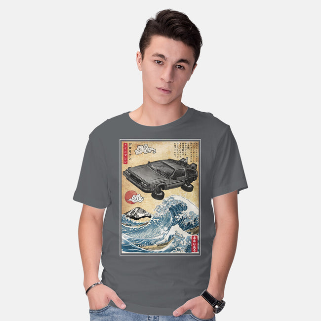 Time Machine Woodblock-Mens-Basic-Tee-DrMonekers