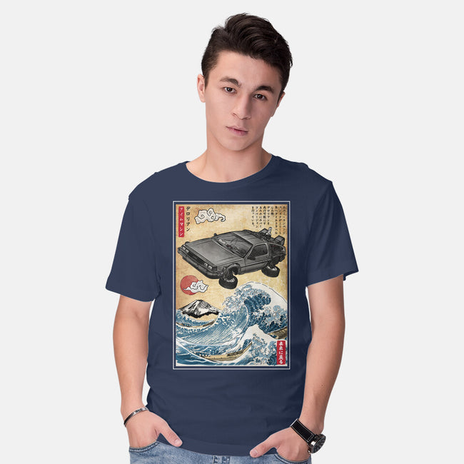Time Machine Woodblock-Mens-Basic-Tee-DrMonekers