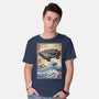 Time Machine Woodblock-Mens-Basic-Tee-DrMonekers