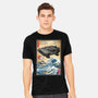 Time Machine Woodblock-Mens-Heavyweight-Tee-DrMonekers