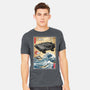 Time Machine Woodblock-Mens-Heavyweight-Tee-DrMonekers