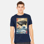 Time Machine Woodblock-Mens-Heavyweight-Tee-DrMonekers