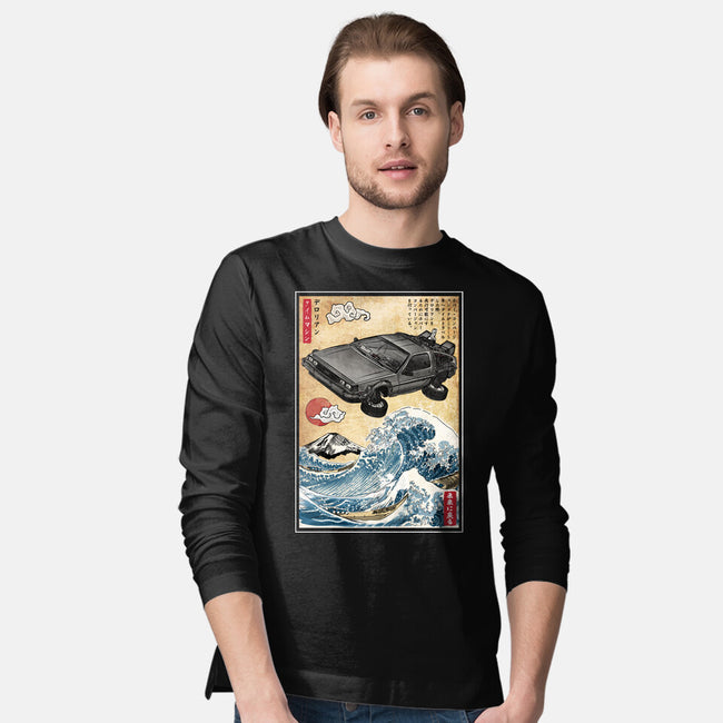 Time Machine Woodblock-Mens-Long Sleeved-Tee-DrMonekers