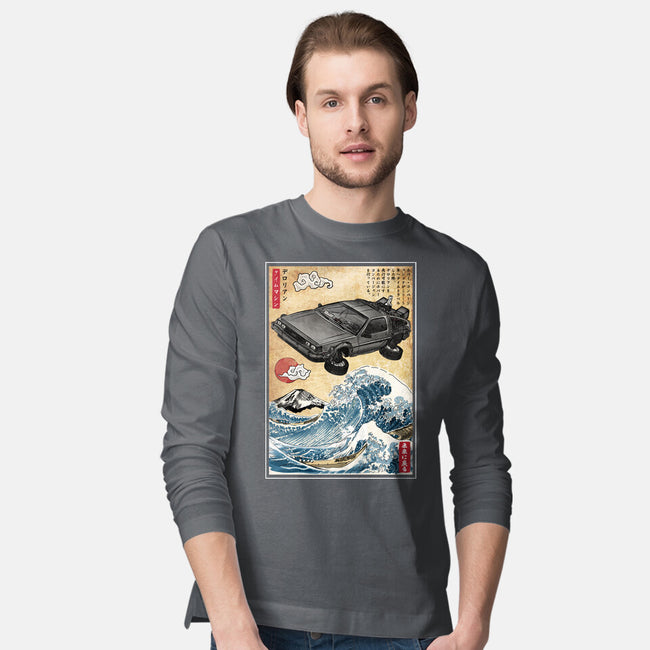 Time Machine Woodblock-Mens-Long Sleeved-Tee-DrMonekers