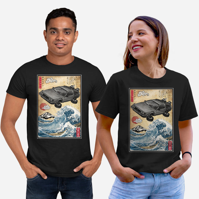 Time Machine Woodblock-Unisex-Basic-Tee-DrMonekers
