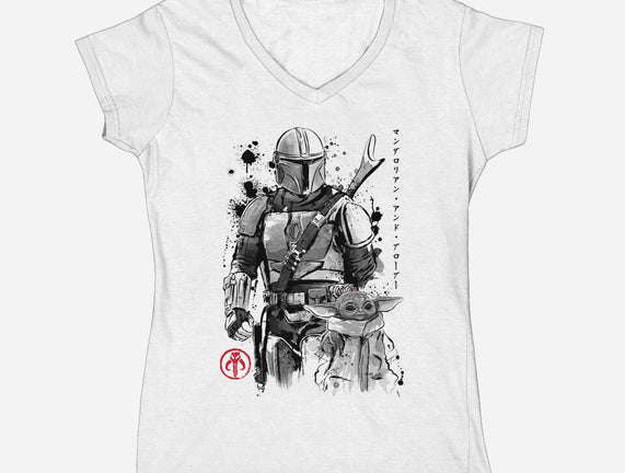 The Bounty Hunter And The Child Sumi-e