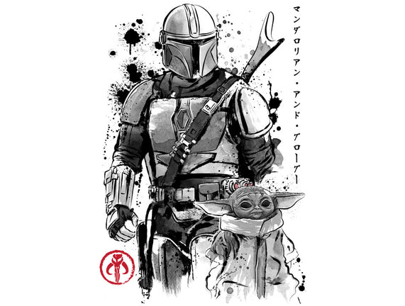 The Bounty Hunter And The Child Sumi-e