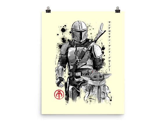 The Bounty Hunter And The Child Sumi-e