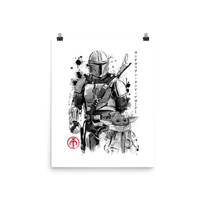 The Bounty Hunter And The Child Sumi-e