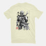 The Bounty Hunter And The Child Sumi-e-Mens-Premium-Tee-DrMonekers