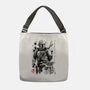 The Bounty Hunter And The Child Sumi-e-None-Adjustable Tote-Bag-DrMonekers