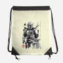 The Bounty Hunter And The Child Sumi-e-None-Drawstring-Bag-DrMonekers