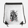 The Bounty Hunter And The Child Sumi-e-None-Drawstring-Bag-DrMonekers