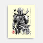 The Bounty Hunter And The Child Sumi-e-None-Stretched-Canvas-DrMonekers