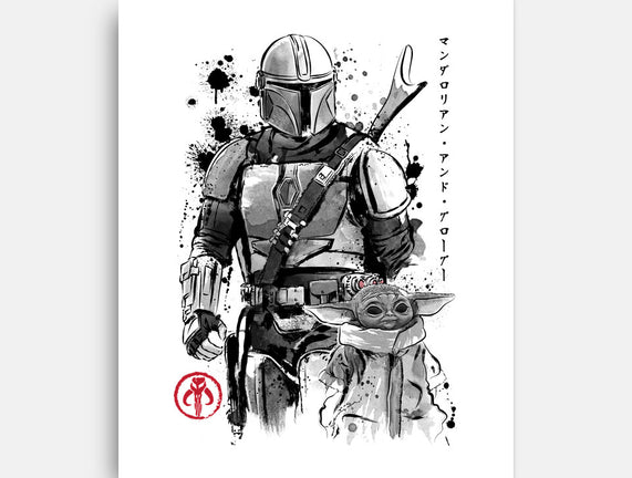 The Bounty Hunter And The Child Sumi-e