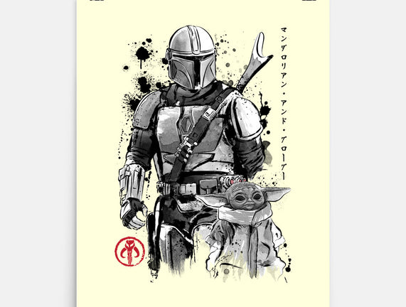 The Bounty Hunter And The Child Sumi-e
