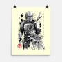 The Bounty Hunter And The Child Sumi-e-None-Matte-Poster-DrMonekers