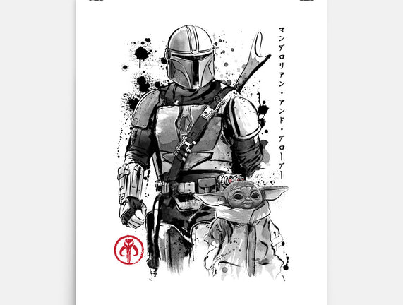 The Bounty Hunter And The Child Sumi-e
