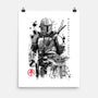 The Bounty Hunter And The Child Sumi-e-None-Matte-Poster-DrMonekers