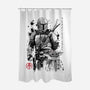 The Bounty Hunter And The Child Sumi-e-None-Polyester-Shower Curtain-DrMonekers