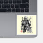 The Bounty Hunter And The Child Sumi-e-None-Glossy-Sticker-DrMonekers