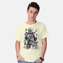 The Bounty Hunter And The Child Sumi-e-Mens-Basic-Tee-DrMonekers