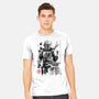 The Bounty Hunter And The Child Sumi-e-Mens-Heavyweight-Tee-DrMonekers