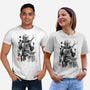 The Bounty Hunter And The Child Sumi-e-Unisex-Basic-Tee-DrMonekers