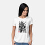 The Bounty Hunter And The Child Sumi-e-Womens-Basic-Tee-DrMonekers