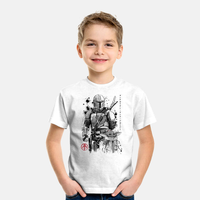 The Bounty Hunter And The Child Sumi-e-Youth-Basic-Tee-DrMonekers