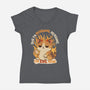 I’m Evil Now-Womens-V-Neck-Tee-Trendlory