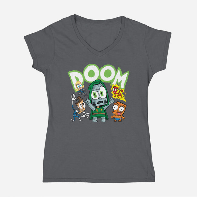 Doom Generation-Womens-V-Neck-Tee-Bernard Gumz