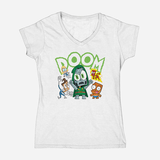 Doom Generation-Womens-V-Neck-Tee-Bernard Gumz