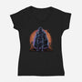 Night Of The Rebel-Womens-V-Neck-Tee-glitchygorilla