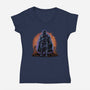 Night Of The Rebel-Womens-V-Neck-Tee-glitchygorilla