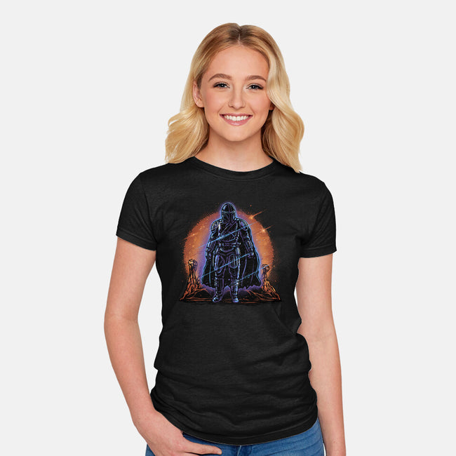 Night Of The Rebel-Womens-Fitted-Tee-glitchygorilla