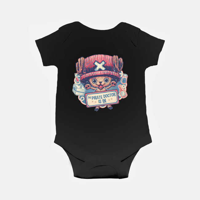 The Pirate Doctor Is In-Baby-Basic-Onesie-glitchygorilla