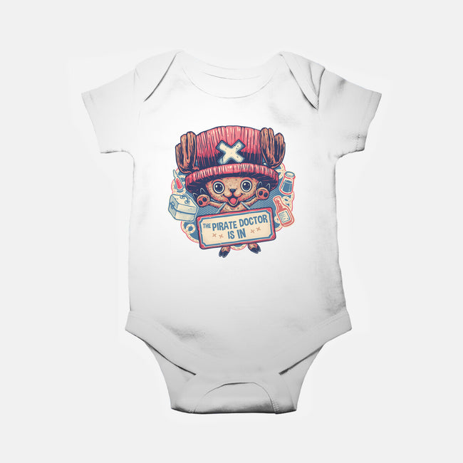 The Pirate Doctor Is In-Baby-Basic-Onesie-glitchygorilla