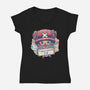 The Pirate Doctor Is In-Womens-V-Neck-Tee-glitchygorilla