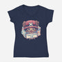 The Pirate Doctor Is In-Womens-V-Neck-Tee-glitchygorilla
