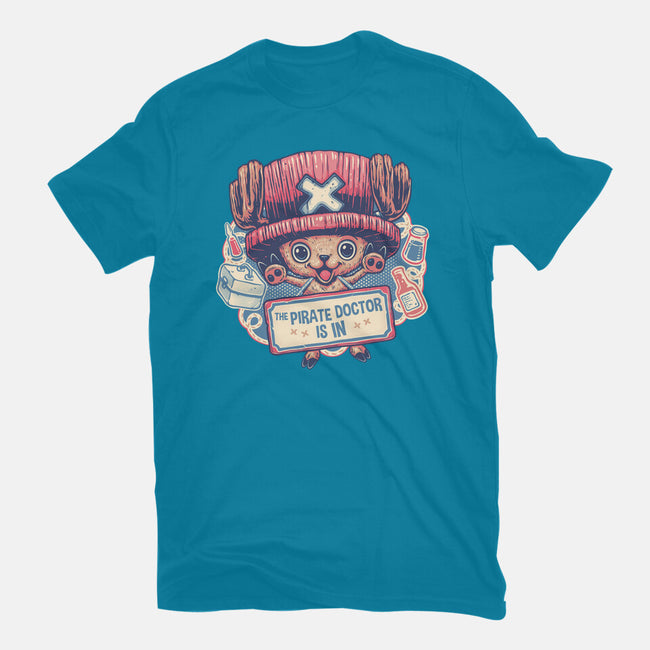 The Pirate Doctor Is In-Womens-Fitted-Tee-glitchygorilla