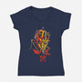 Dark Lord-Womens-V-Neck-Tee-kharmazero