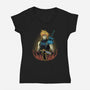 Buster Blade Shadowwork-Womens-V-Neck-Tee-Astrobot Invention