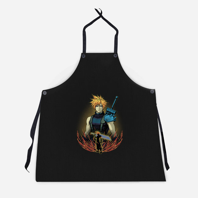 Buster Blade Shadowwork-Unisex-Kitchen-Apron-Astrobot Invention