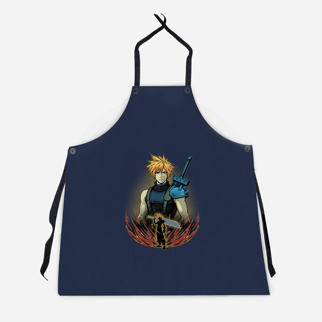 Buster Blade Shadowwork-Unisex-Kitchen-Apron-Astrobot Invention